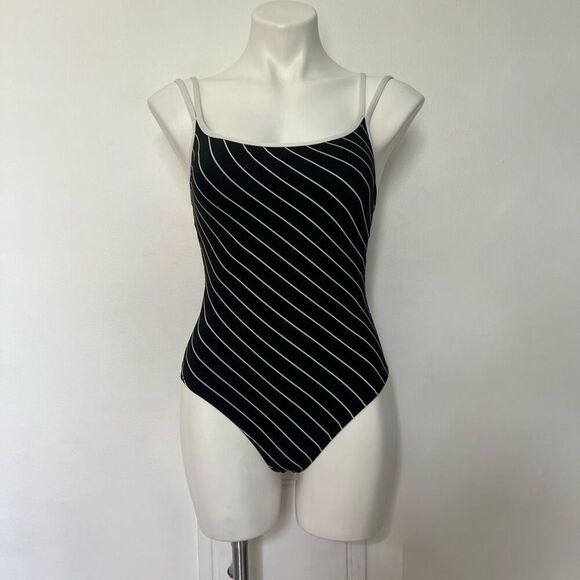 Cole Vintage 90s Y2K stripe One piece bathing suit - Picture 1 of 9